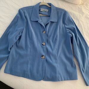 Blue faux suede jacket!